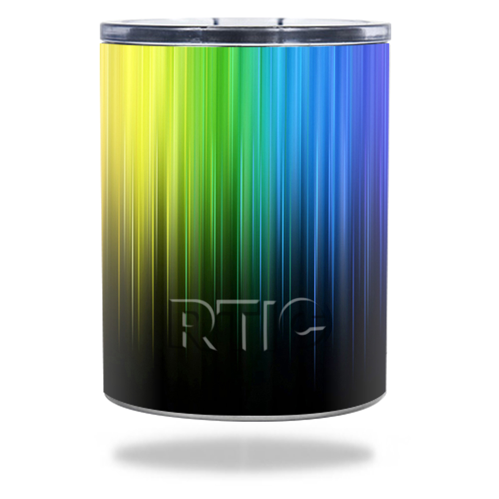 Picture of MightySkins RTLOW10-Rainbow Streaks Skin for RTIC Lowball 10 oz 2016 Wrap Cover Sticker - Rainbow Streaks