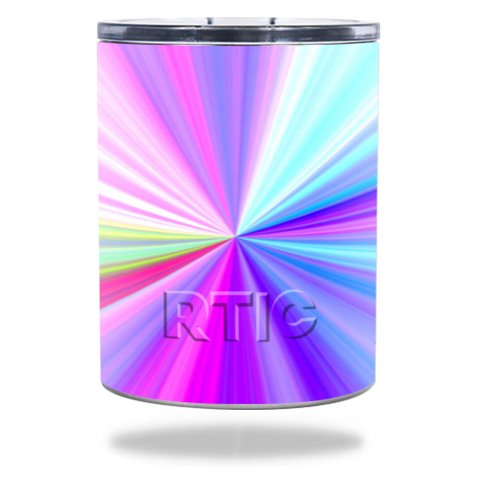 Picture of MightySkins RTLOW10-Rainbow Zoom Skin for RTIC Lowball 10 oz 2016 Wrap Cover Sticker - Rainbow Zoom