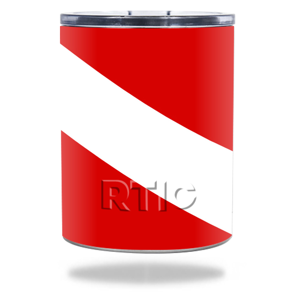 Picture of MightySkins RTLOW10-Scuba Flag Skin for RTIC Lowball 10 oz 2016 Wrap Cover Sticker - Scuba Flag