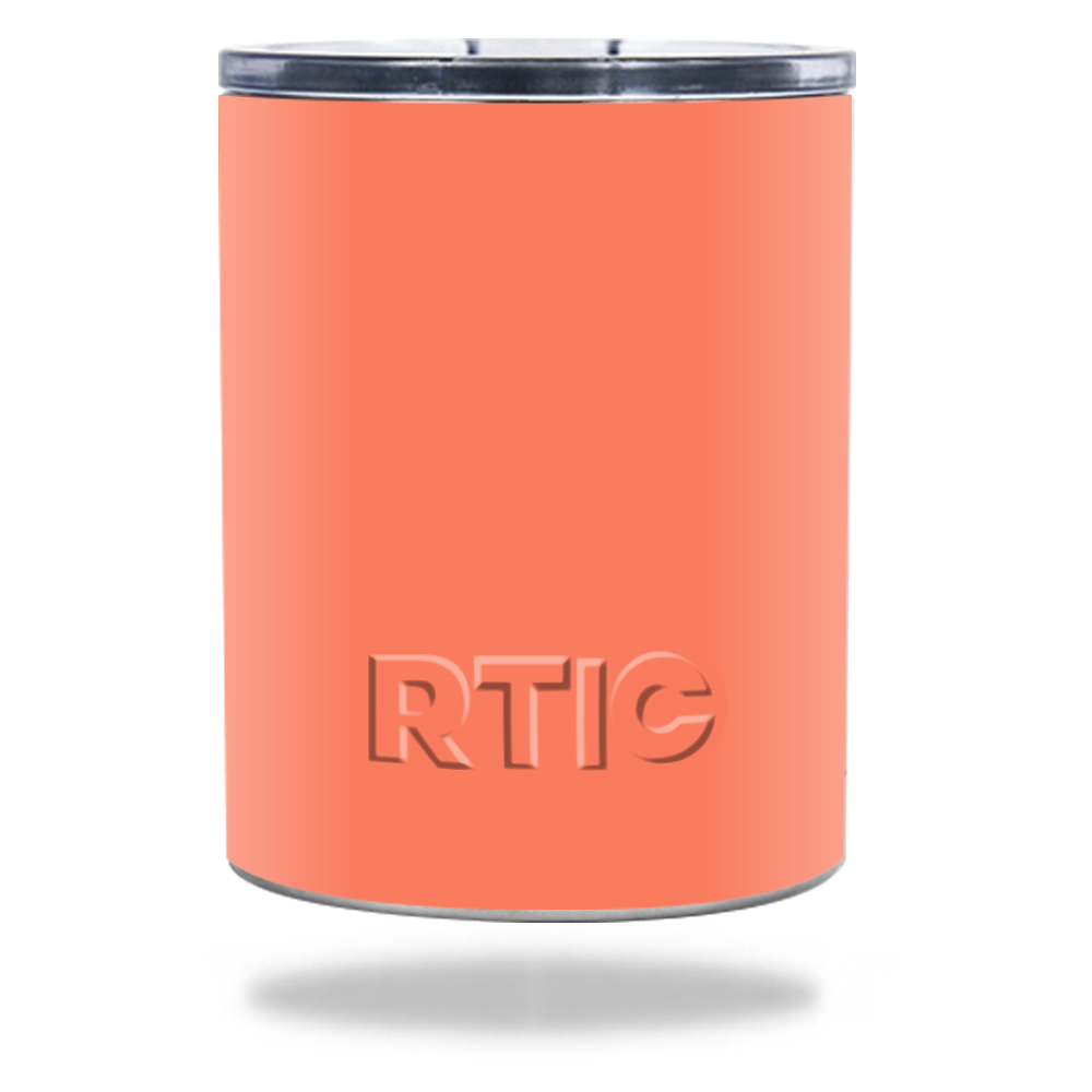 Picture of MightySkins RTLOW10-Solid Salmon Skin for RTIC Lowball 10 oz 2016 Wrap Cover Sticker - Solid Salmon