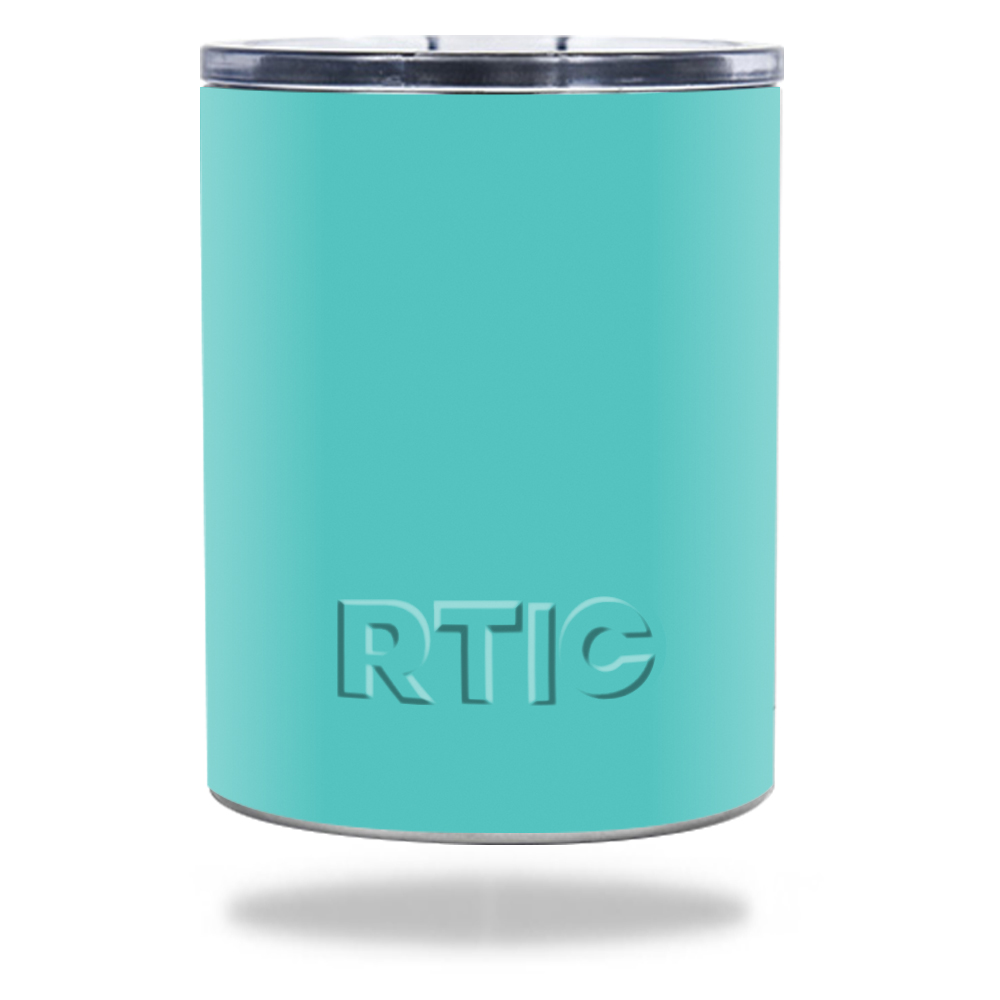 Picture of MightySkins RTLOW10-Solid Turquoise Skin for RTIC Lowball 10 oz 2016 Wrap Cover Sticker - Solid Turquoise