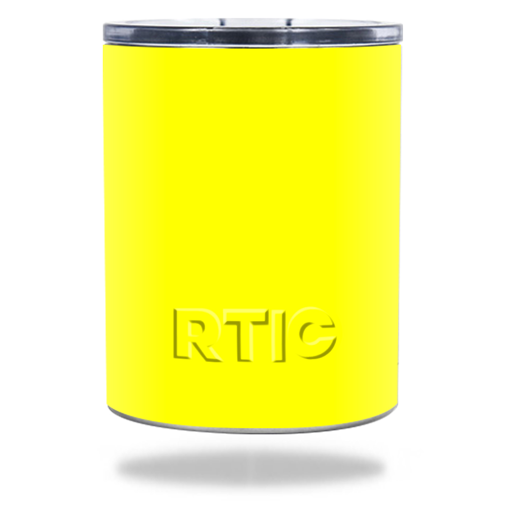 Picture of MightySkins RTLOW10-Solid Yellow Skin for RTIC Lowball 10 oz 2016 Wrap Cover Sticker - Solid Yellow