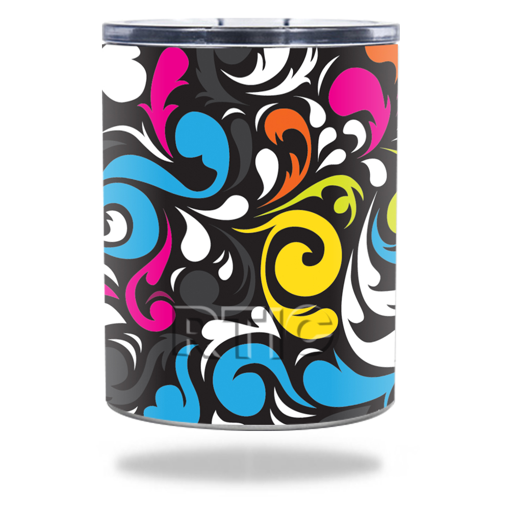 Picture of MightySkins RTLOW10-Swirly Skin for RTIC Lowball 10 oz 2016 Wrap Cover Sticker - Swirly