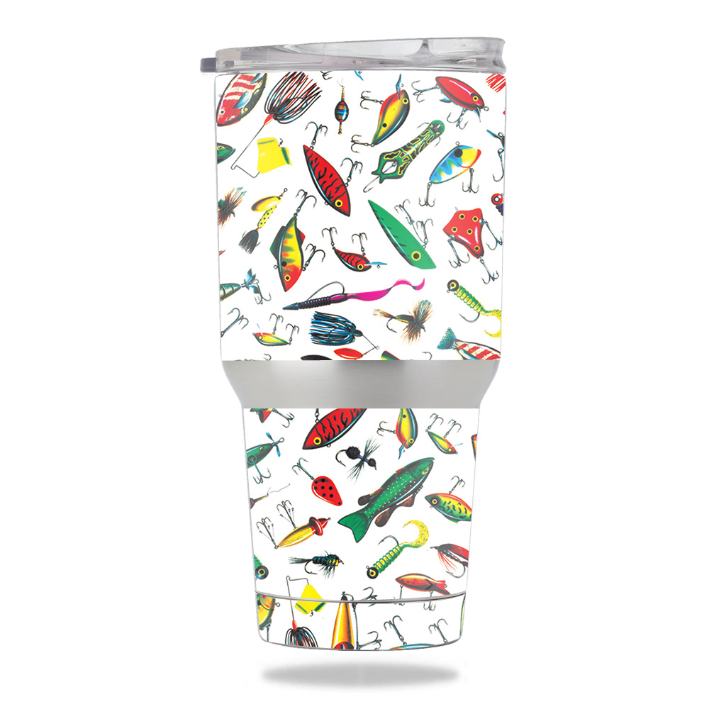 Picture of MightySkins METUM30-Bright Lures Skin for Members Mark 30 oz Tumbler - Bright Lures
