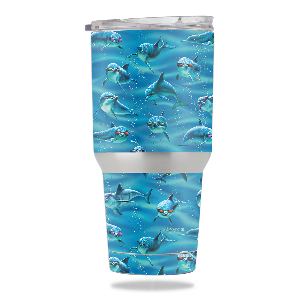 Picture of MightySkins METUM30-Dolphin Gang Skin for Members Mark 30 oz Tumbler - Dolphin Gang