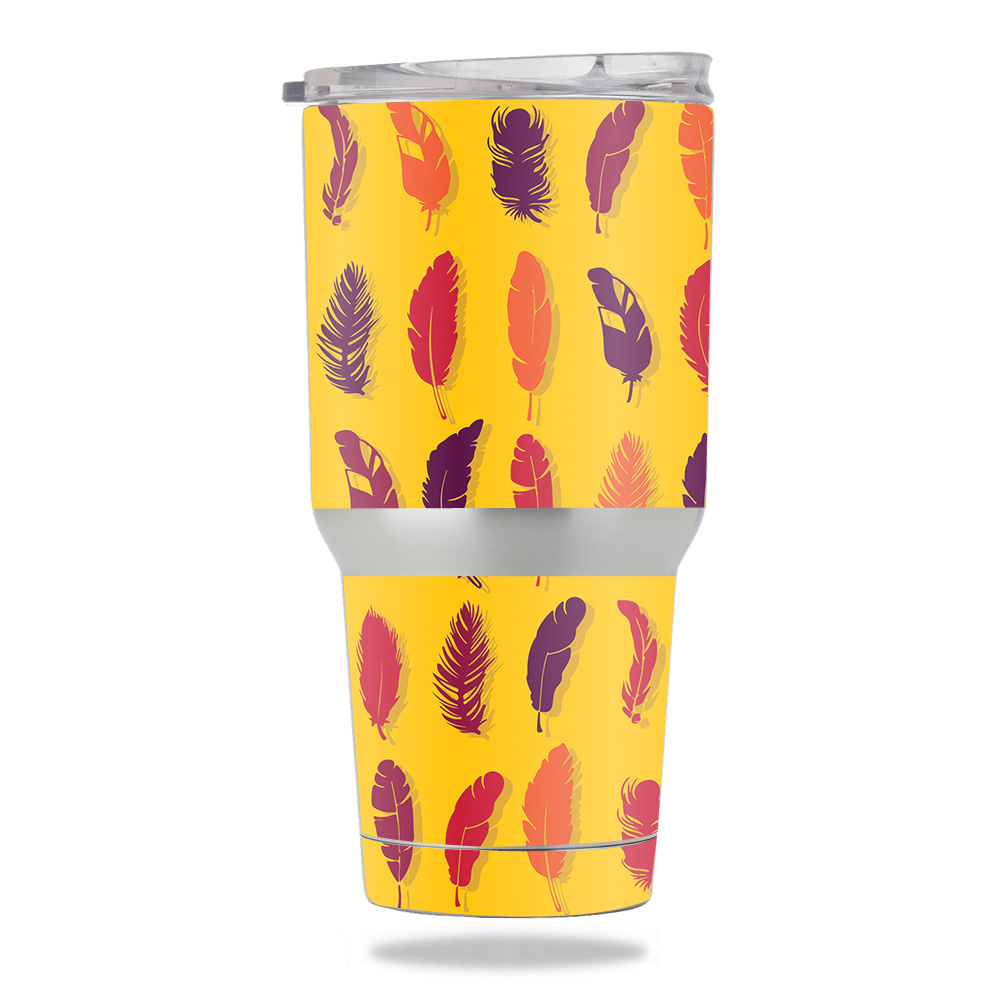 Picture of MightySkins METUM30-Feathers Skin for Members Mark 30 oz Tumbler - Feathers
