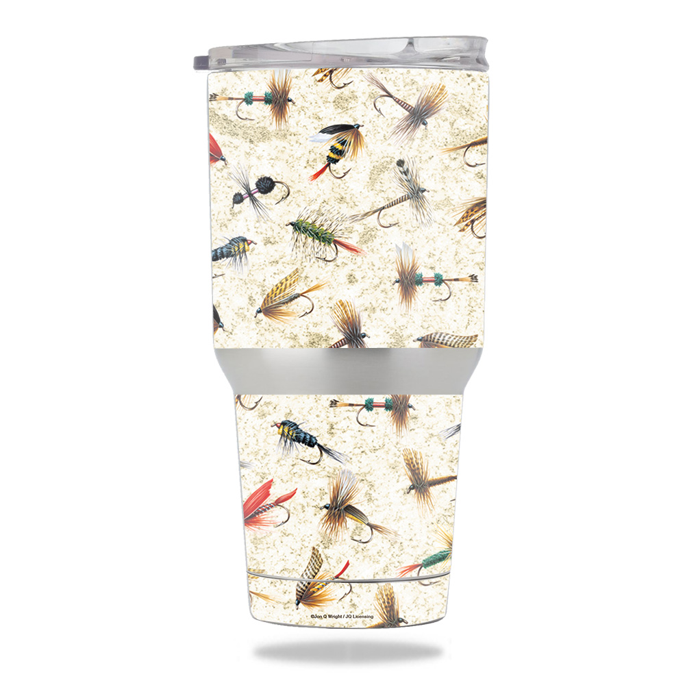 Picture of MightySkins METUM30-Fishing Flies Skin for Members Mark 30 oz Tumbler - Fishing Flies