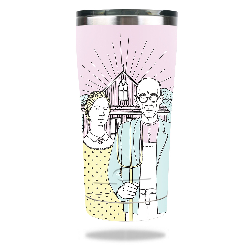 Picture of MightySkins OZTUM2017-American Gothic Pop Skin for Ozark Trail 20 oz Tumbler 2017 - American Gothic Pop
