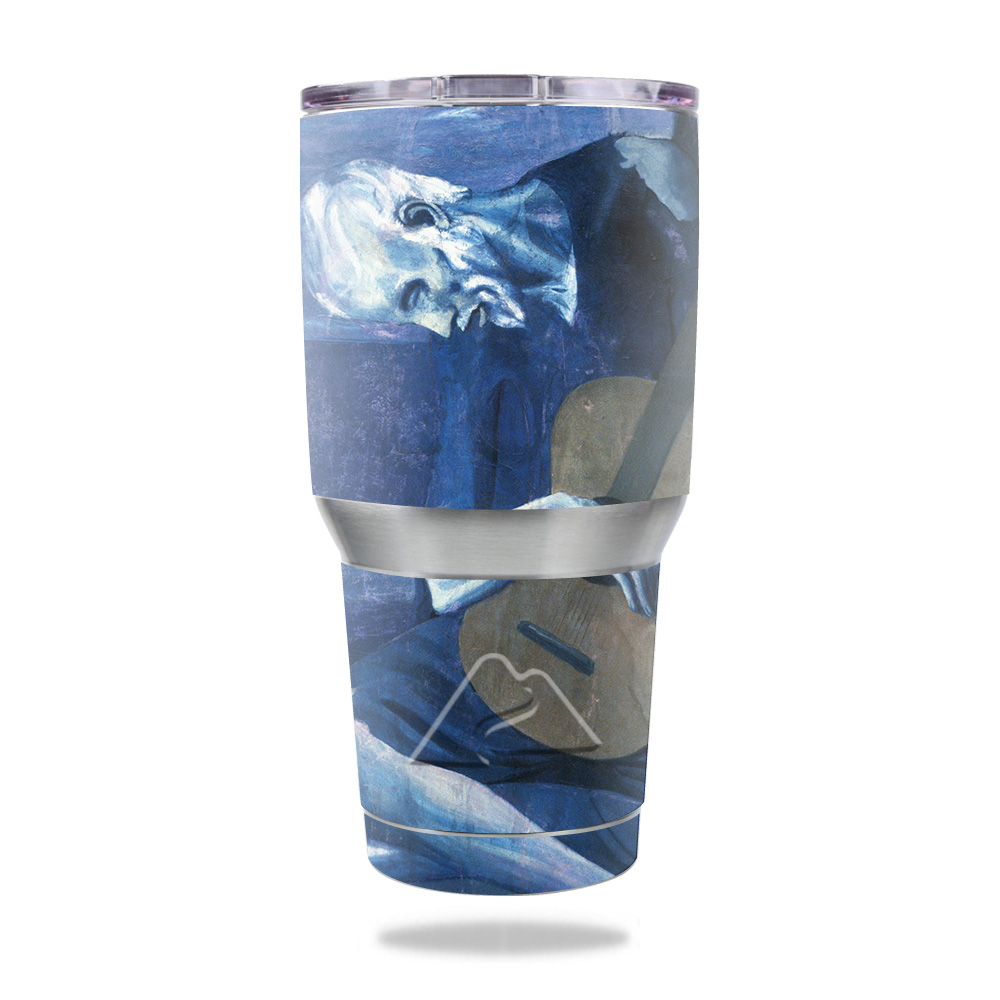 Picture of MightySkins OZTUM30-Old Guitarist Skin for Ozark Trail 30 oz Tumbler - Old Guitarist