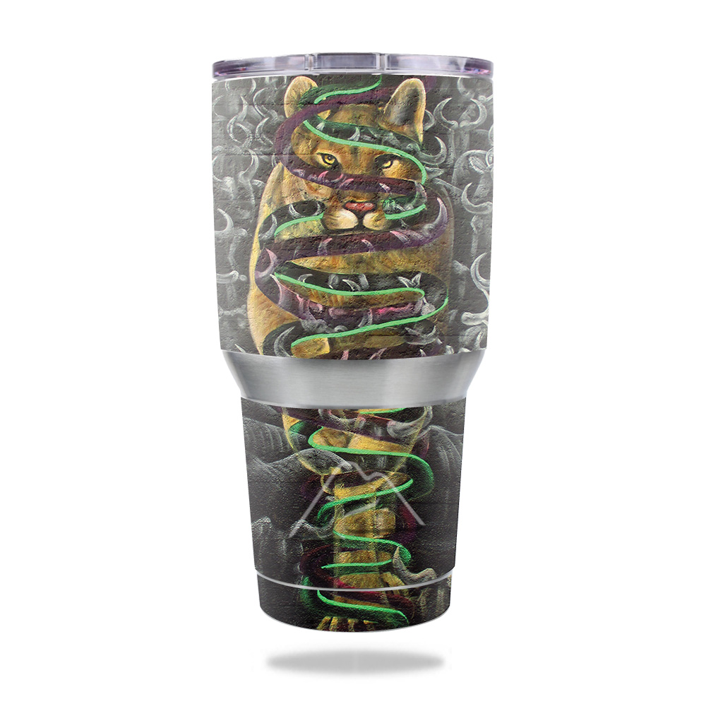 Picture of MightySkins OZTUM30-Panther Swirl Skin for Ozark Trail 30 oz Tumbler - Panther Swirl