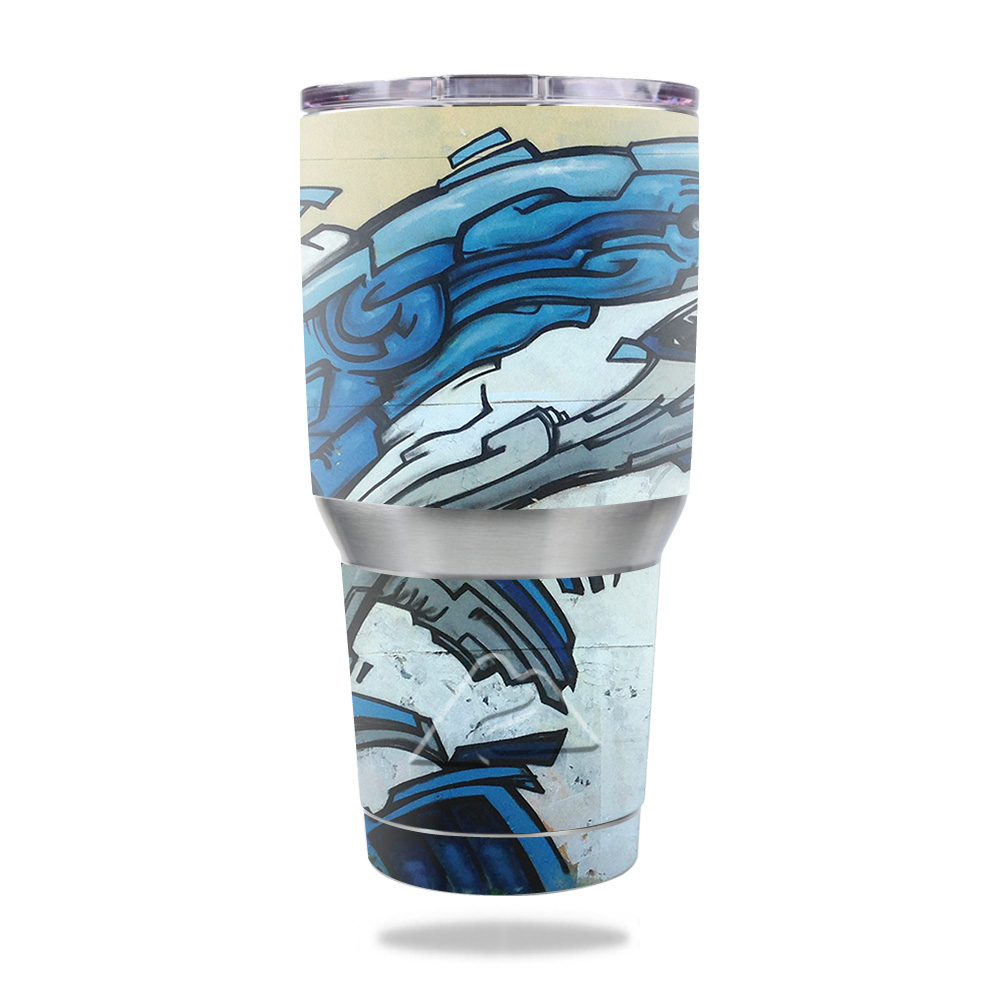 Picture of MightySkins OZTUM30-Robo Shark Skin for Ozark Trail 30 oz Tumbler - Robo Shark