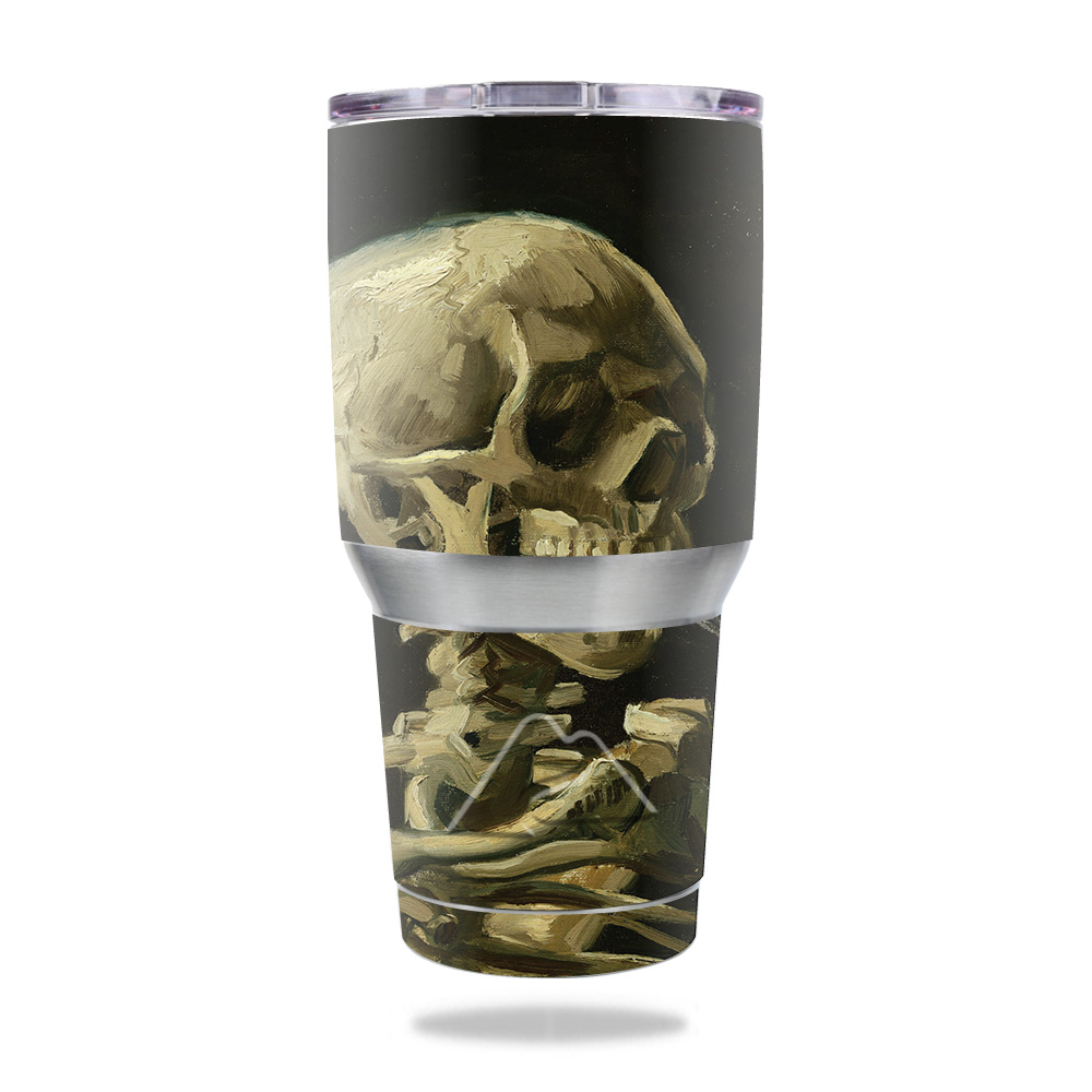Picture of MightySkins OZTUM30-Skull With Cigarette Skin for Ozark Trail 30 oz Tumbler - Skull with Cigarette