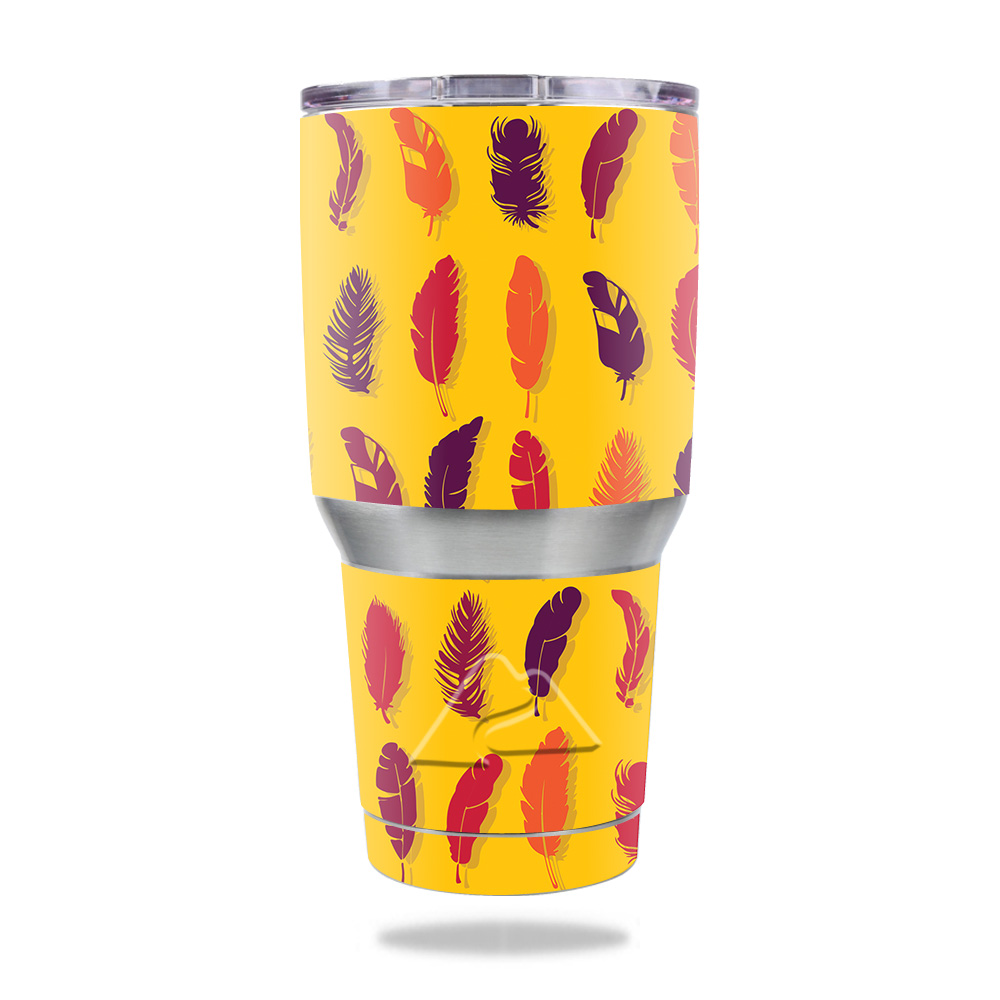 Picture of MightySkins OZTUM30-Feathers Skin for Ozark Trail 30 oz Tumbler - Feathers