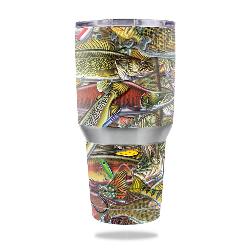 Picture of MightySkins OZTUM30-Fish Puzzle Skin for Ozark Trail 30 oz Tumbler - Fish Puzzle
