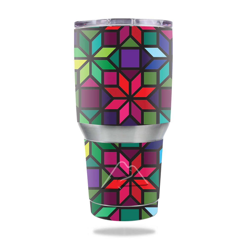Picture of MightySkins OZTUM30-Stained Glass Window Skin for Ozark Trail 30 oz Tumbler - Stained Glass Window