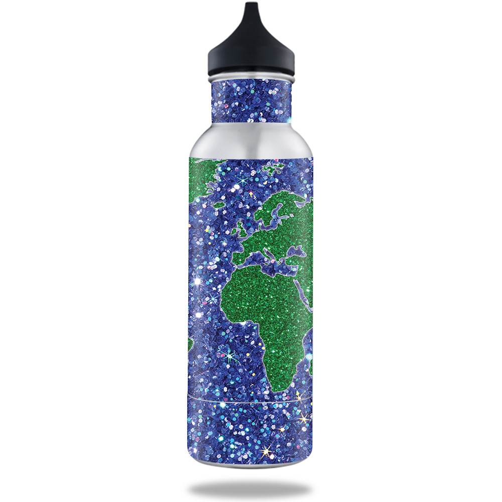 Picture of MightySkins BOKE12ST-Bling World Skin for 12 oz Standard Keeper Bottle - Bling World
