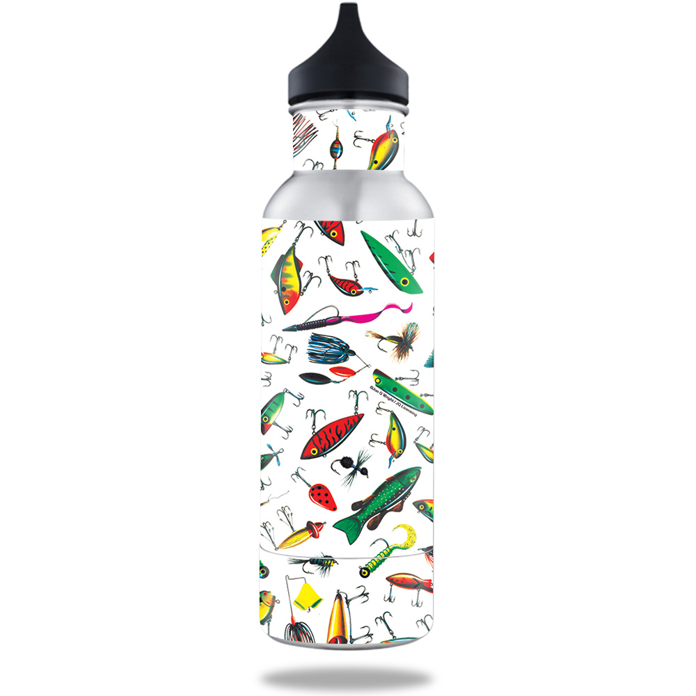 Picture of MightySkins BOKE12ST-Bright Lures Skin for 12 oz Standard Keeper Bottle - Bright Lures