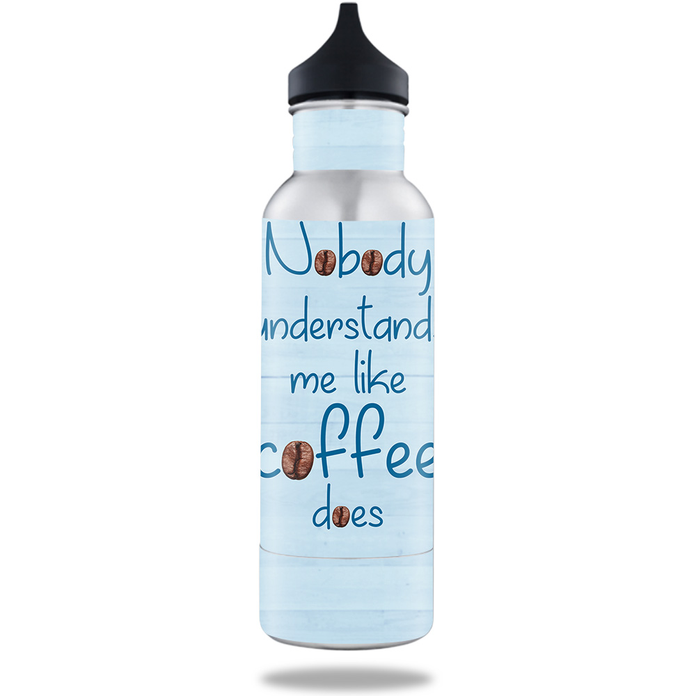 Picture of MightySkins BOKE12ST-Coffee Understands Me Skin for 12 oz Standard Keeper Bottle - Coffee Understands Me