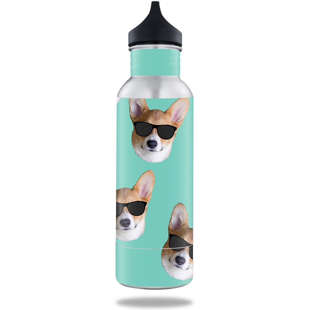 Picture of MightySkins BOKE12ST-Cool Corgi Skin for 12 oz Standard Keeper Bottle - Cool Corgi
