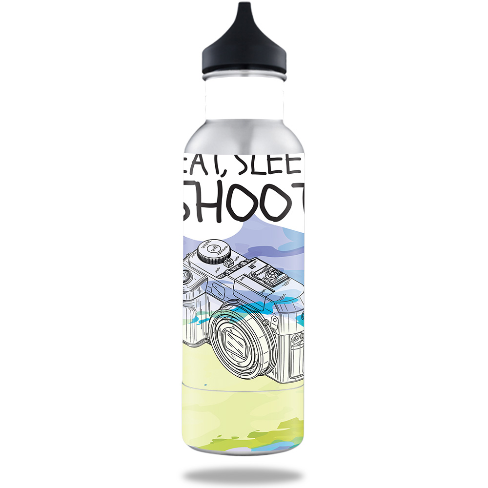 Picture of MightySkins BOKE12ST-Eat Sleep Shoot Skin for 12 oz Standard Keeper Bottle - Eat Sleep Shoot