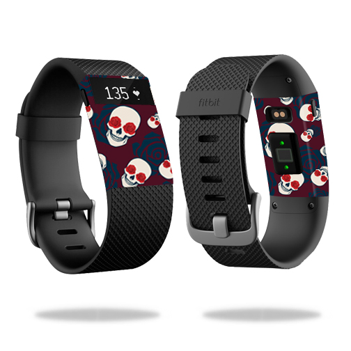 FITCHARHR-Skulls N Roses Skin for Fitbit Charge HR Cover Sticker Watch - Skulls N Roses -  MightySkins