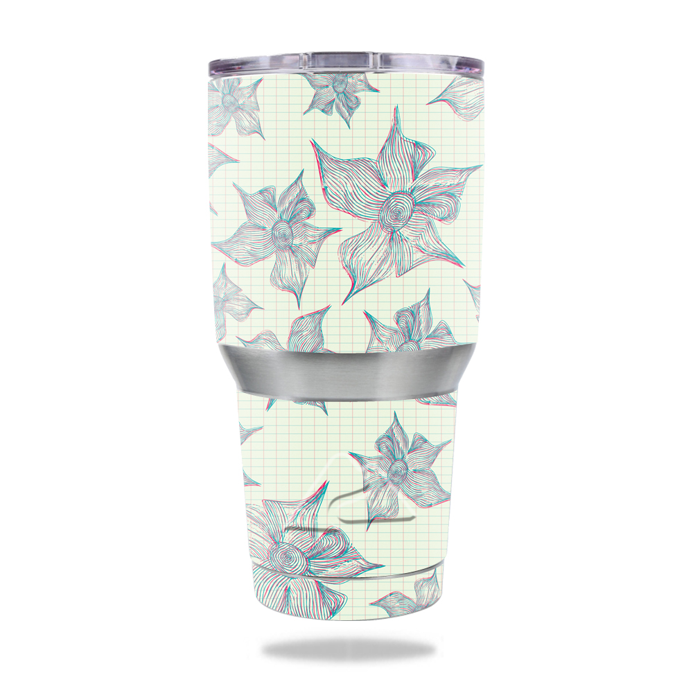 Picture of MightySkins OZTUM30-3d Flowers Skin for Ozark Trail 30 oz Tumbler Wrap Cover Sticker - 3d Flowers