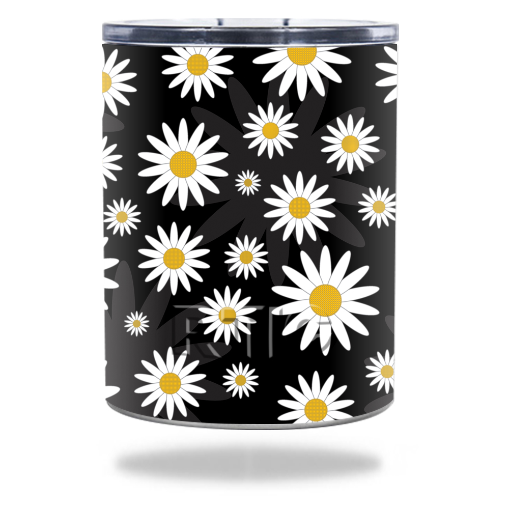 Picture of MightySkins RTLOW10-Daisies Skin for RTIC Lowball 10 oz 2016 Wrap Cover Sticker - Daisies