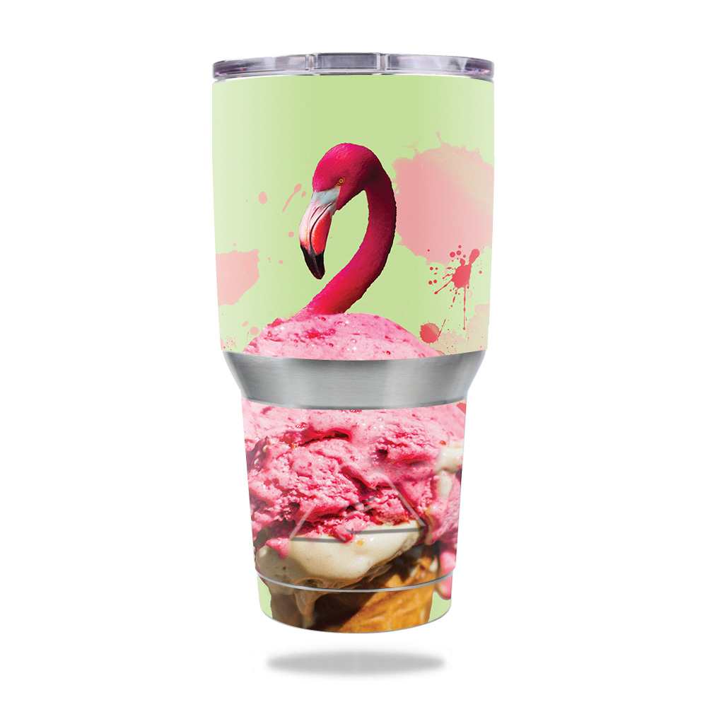 Picture of MightySkins OZTUM30-Flamingo Ice Cream Skin for Ozark Trail 30 oz Tumbler - Flamingo Ice Cream