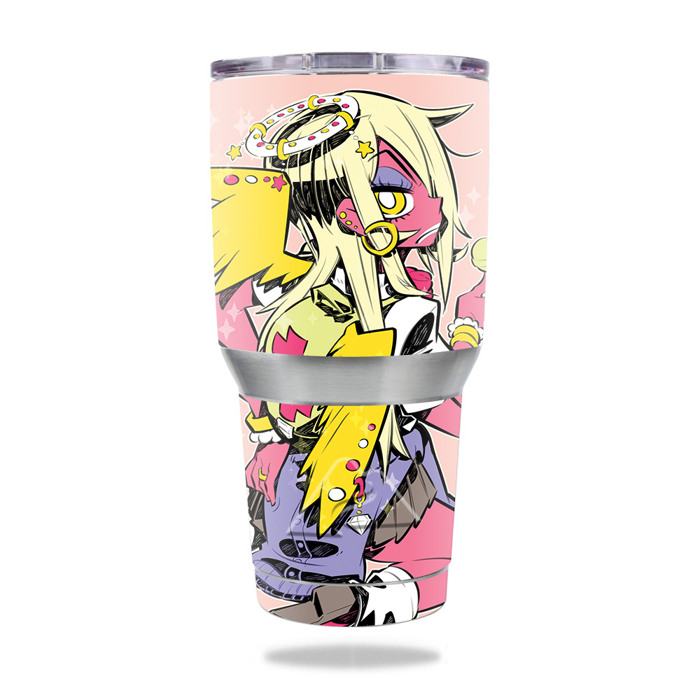 Picture of MightySkins OZTUM30-Grungy Angel Skin for Ozark Trail 30 oz Tumbler - Grungy Angel
