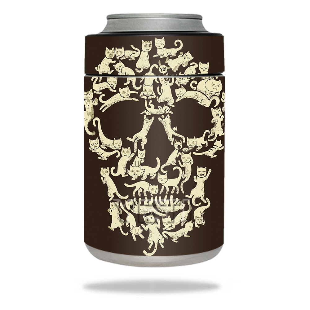 Picture of MightySkins YERAMCOL-Cat Skull Skin for Yeti Colster - Cat Skull