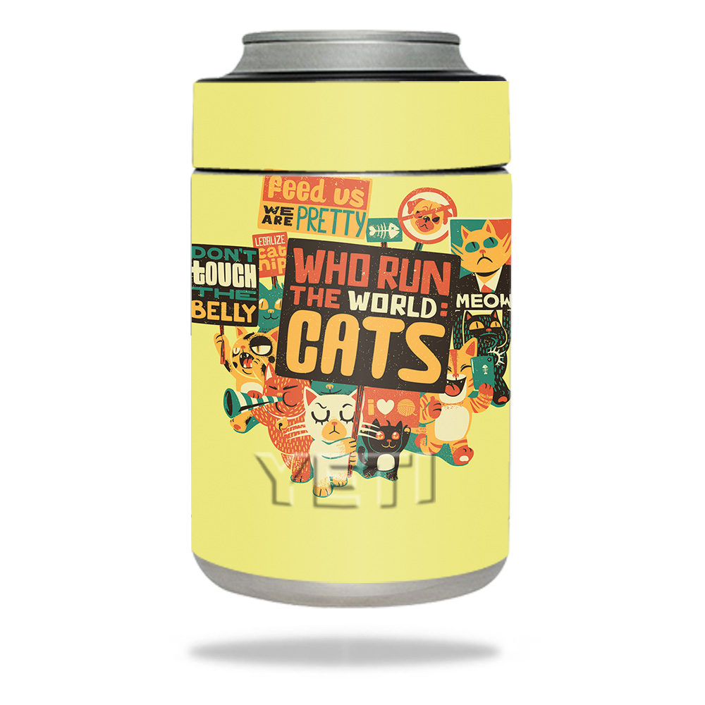 Picture of MightySkins YERAMCOL-Cats Run The World Skin for Yeti Colster - Cats Run the World