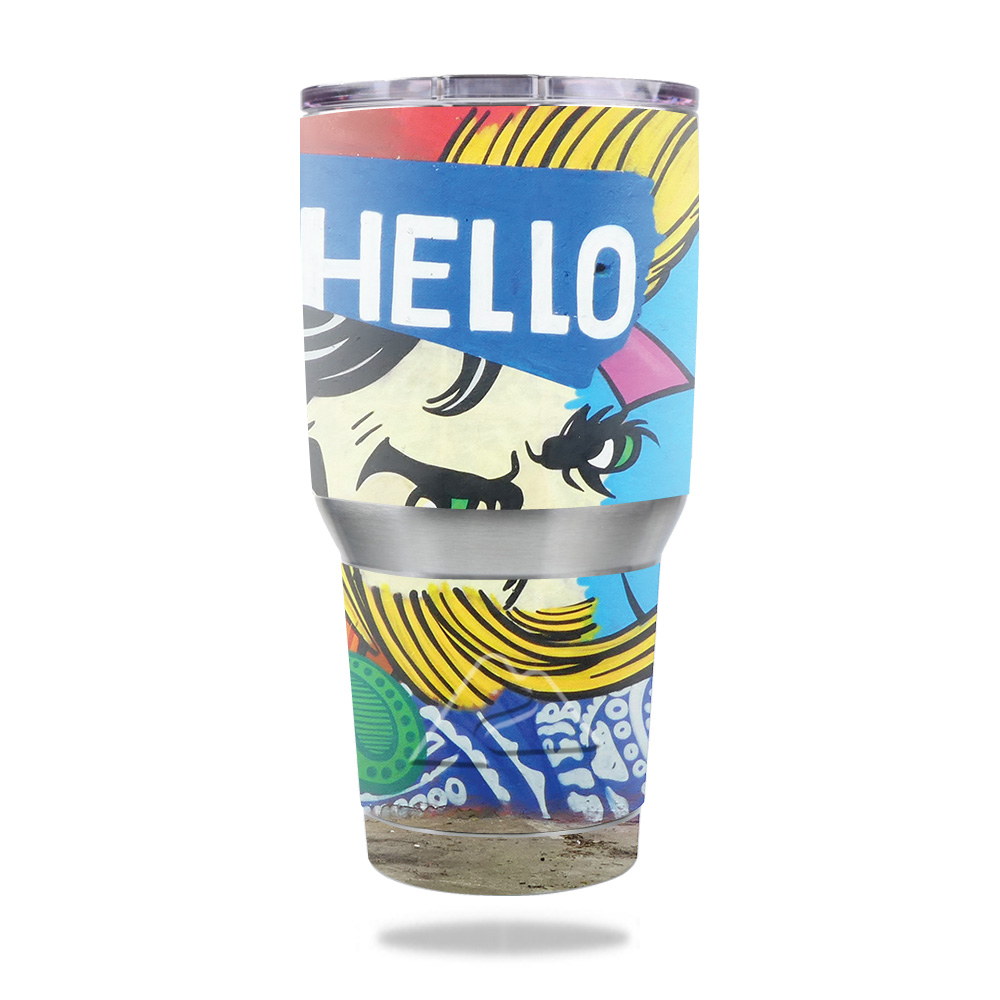 Picture of MightySkins OZTUM30-Hello Graffiti Skin for Ozark Trail 30 oz Tumbler - Hello Graffiti