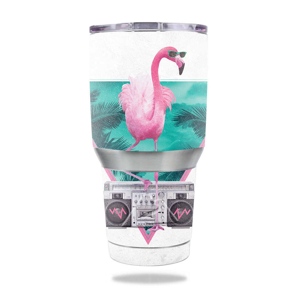 Picture of MightySkins OZTUM30-miami flamingo Skin for Ozark Trail 30 oz Tumbler - miami flamingo