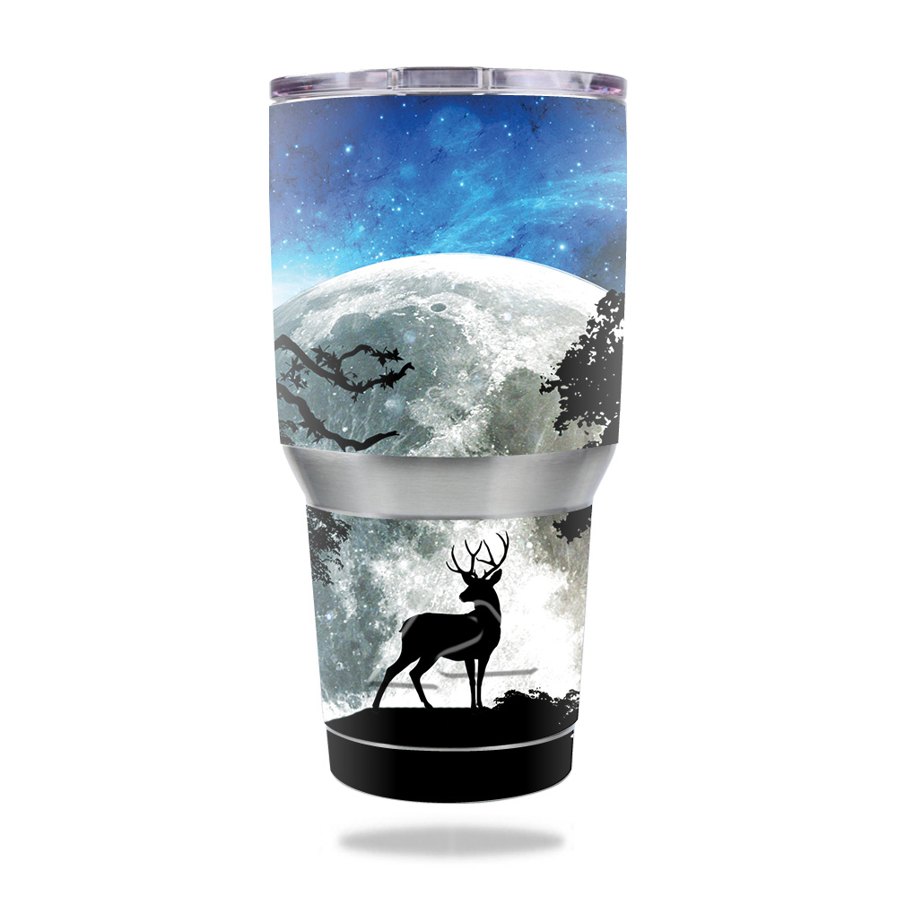 Picture of MightySkins OZTUM30-Moonlight Deer Skin for Ozark Trail 30 oz Tumbler - Moonlight Deer