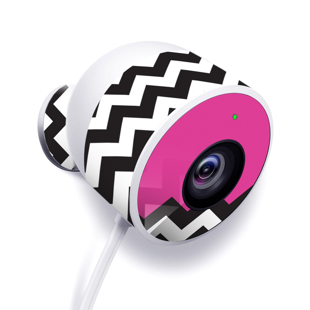 NECAOUT-Hot Pink Chevron Skin for Nest Cam Outdoor Security Camera - Hot Pink Chevron -  MightySkins