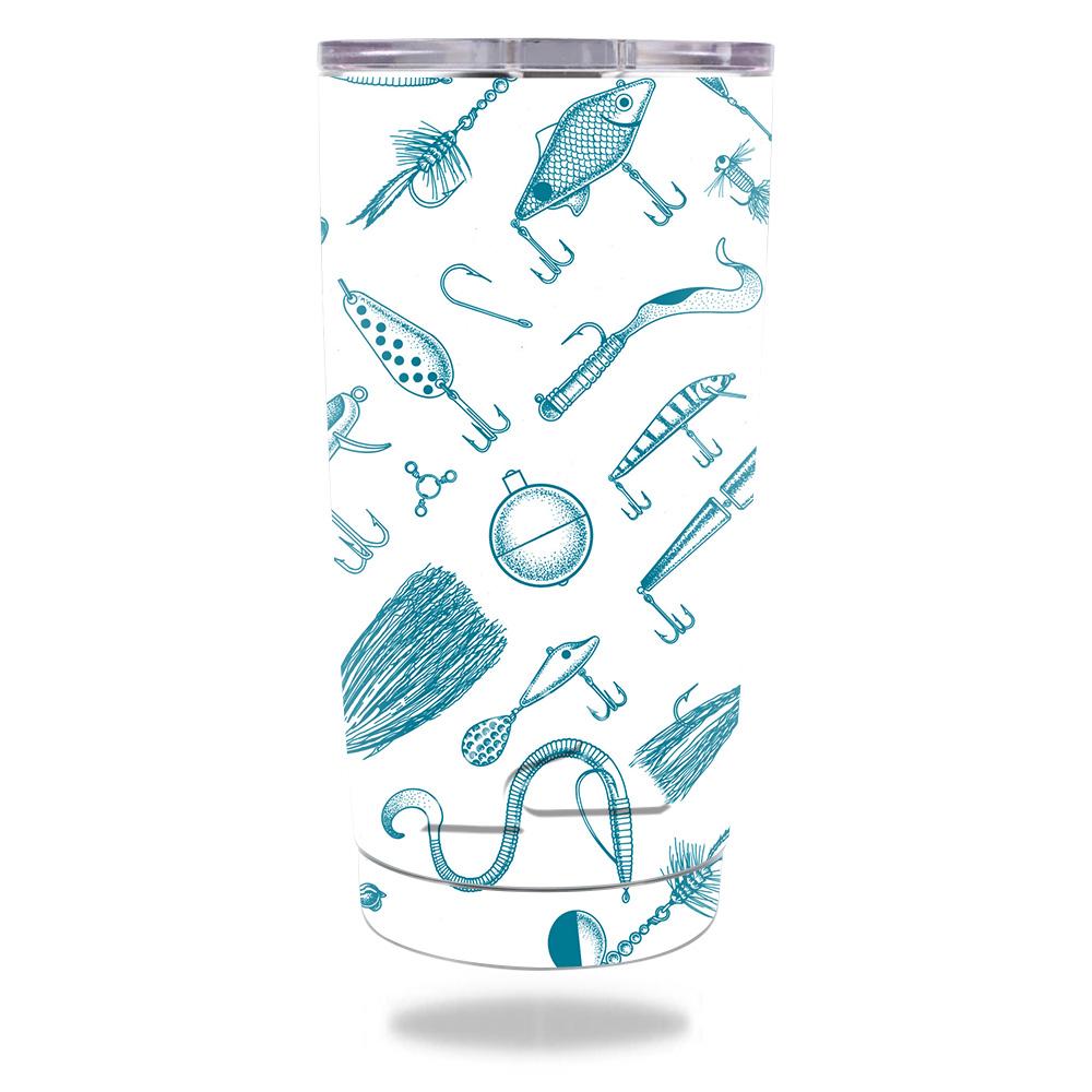 Picture of MightySkins OZTUM20-Teal Lures Skin for Ozark Trail 20 oz Tumbler - Teal Lures