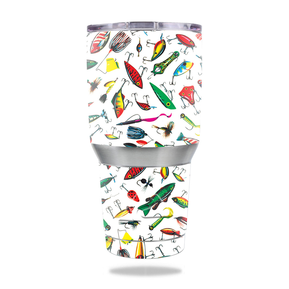 Picture of MightySkins OZTUM30-Bright Lures Skin for Ozark Trail 30 oz Tumbler - Bright Lures