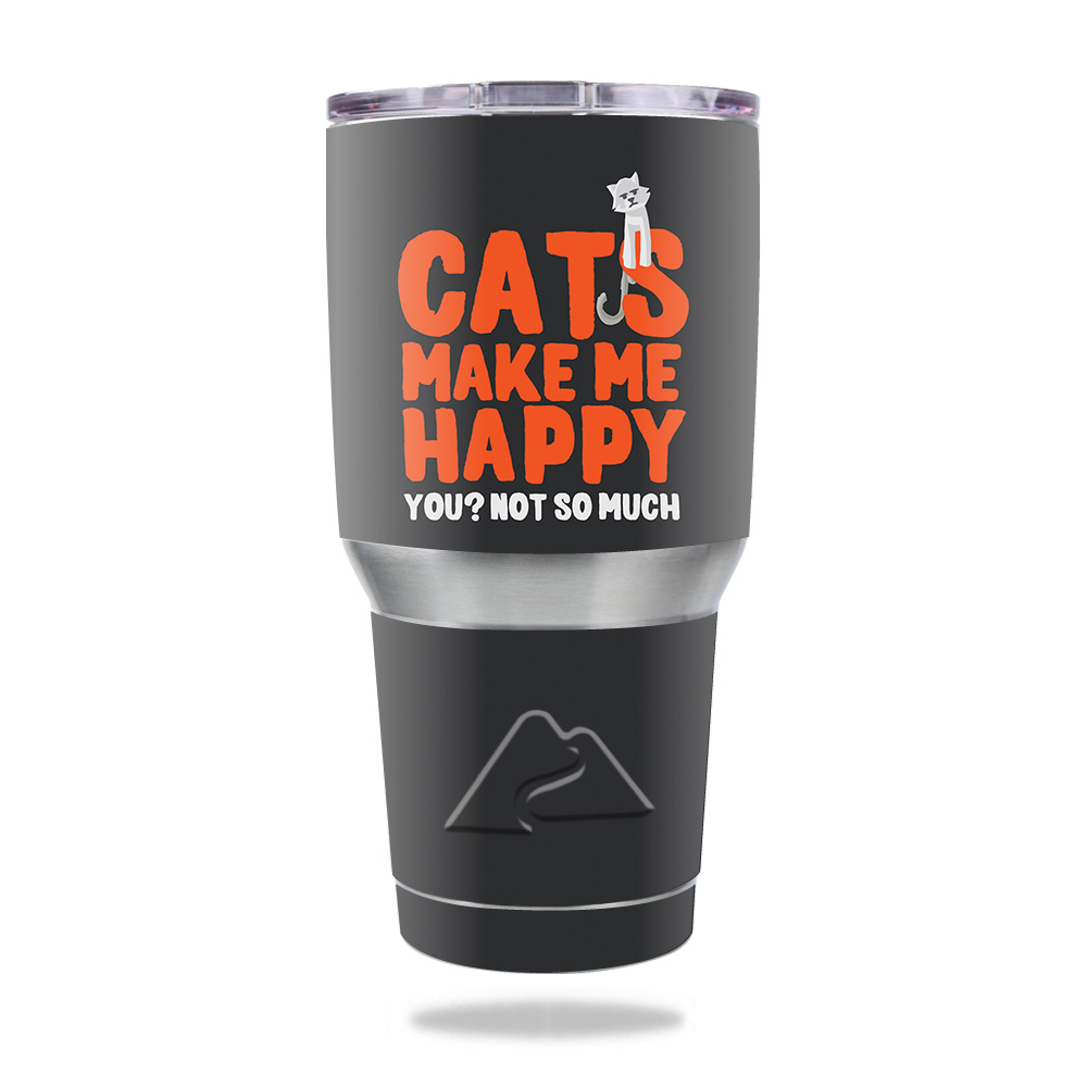 Picture of MightySkins OZTUM30-Cats Make Me Happy Skin for Ozark Trail 30 oz Tumbler - Cats Make Me Happy