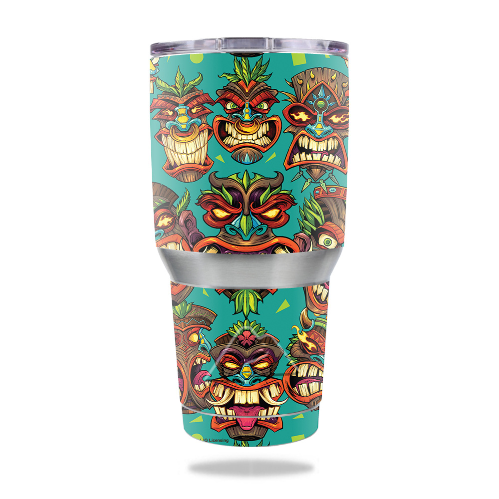 Picture of MightySkins OZTUM30-Crazy Tikis Skin for Ozark Trail 30 oz Tumbler - Crazy Tikis