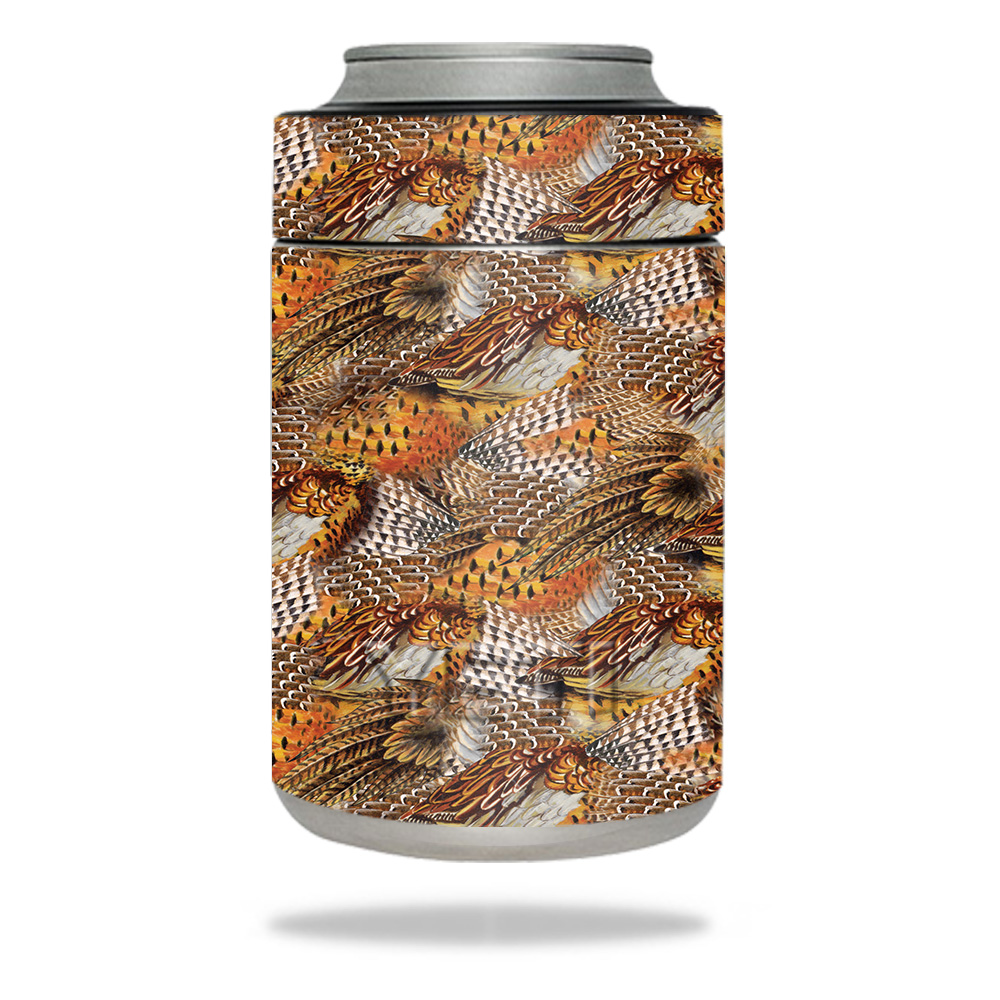 Picture of MightySkins YERAMCOL-Pheasant Feathers Skin for Yeti Rambler Colster - Pheasant Feathers