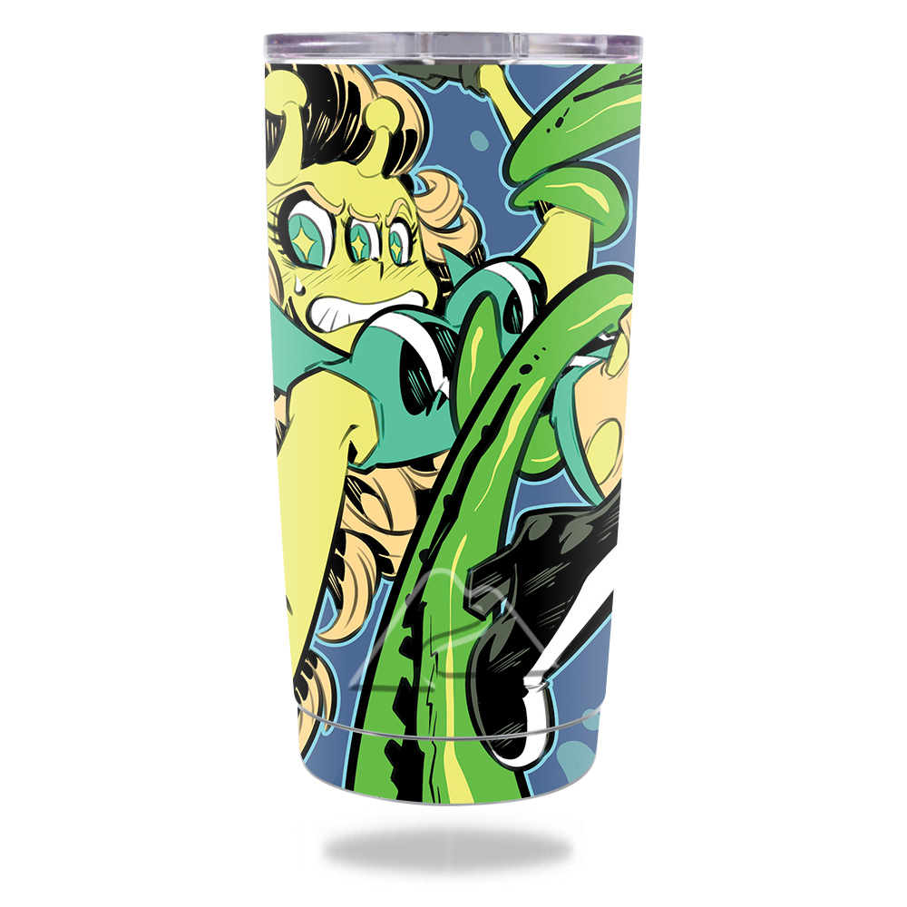Picture of MightySkins OZTUM20-Alien Battle Skin for Ozark Trail 20 oz Tumbler 2016 - Alien Battle