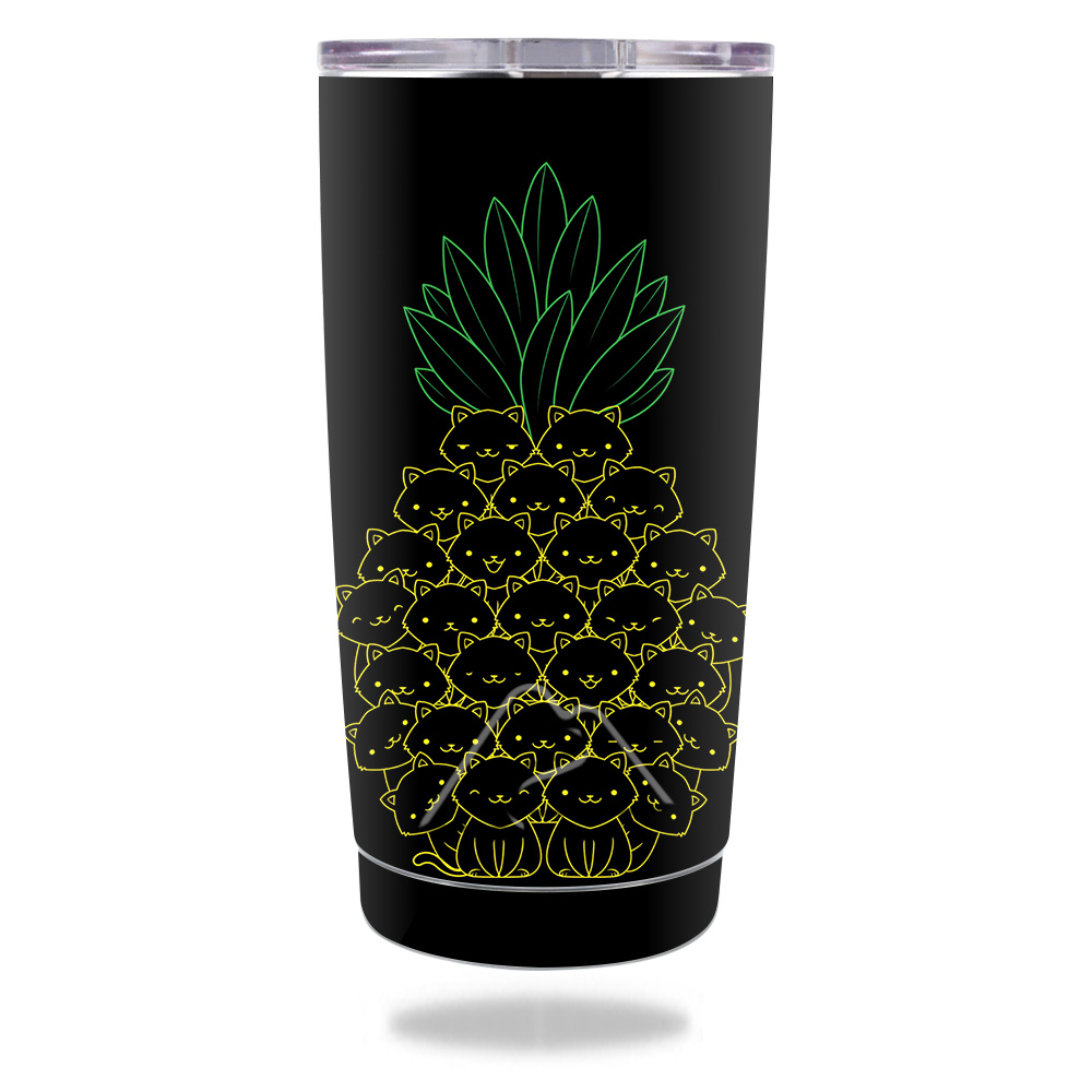 Picture of MightySkins OZTUM20-Cat Pineapple Skin for Ozark Trail 20 oz Tumbler 2016 - Cat Pineapple