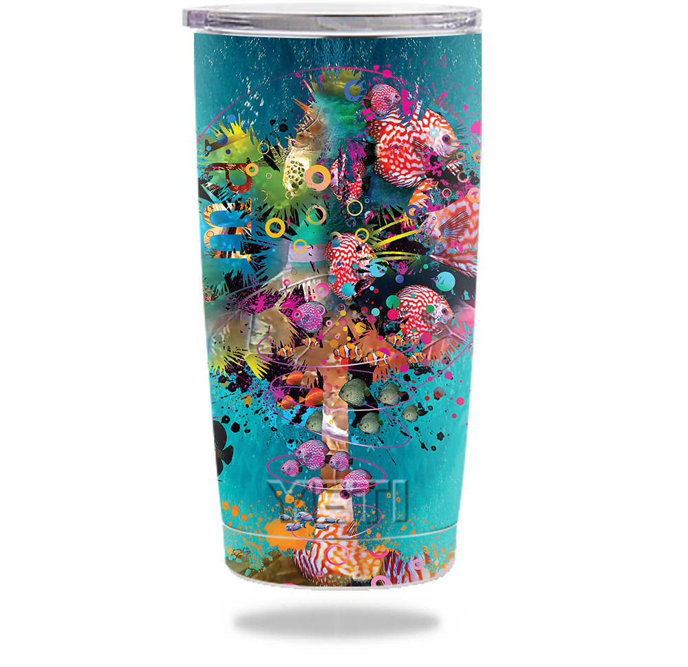 Picture of MightySkins YERAM20-Surf Palm Skin for Yeti 20 oz Tumbler - Surf Palm