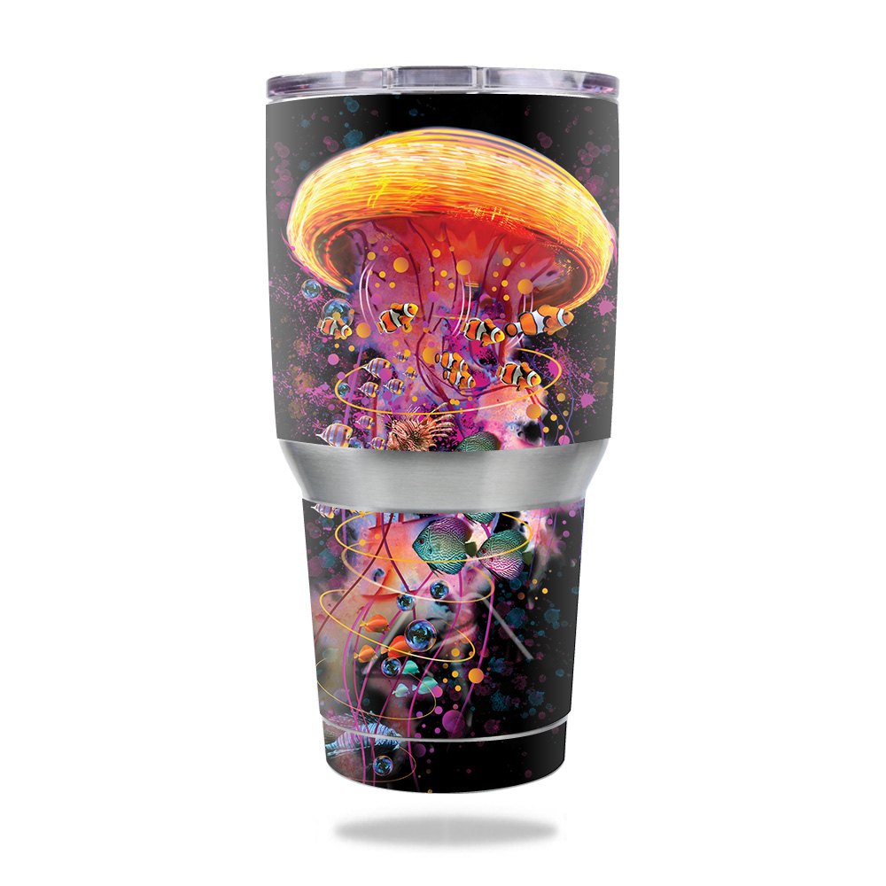 Picture of MightySkins OZTUM30-Jellyfish Ride Skin for Ozark Trail 30 oz Tumbler - Jellyfish Ride