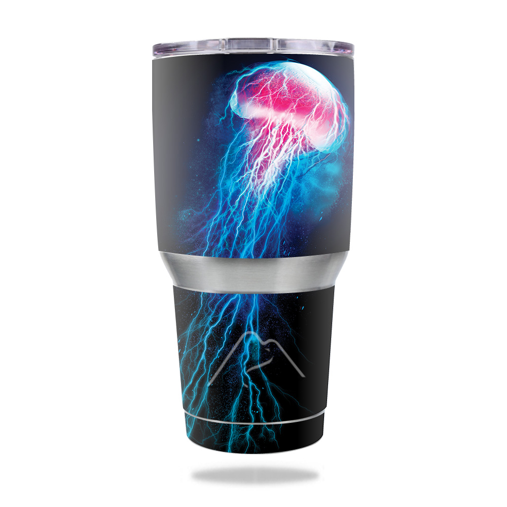 Picture of MightySkins OZTUM30-Jellyfish Storm Skin for Ozark Trail 30 oz Tumbler - Jellyfish Storm