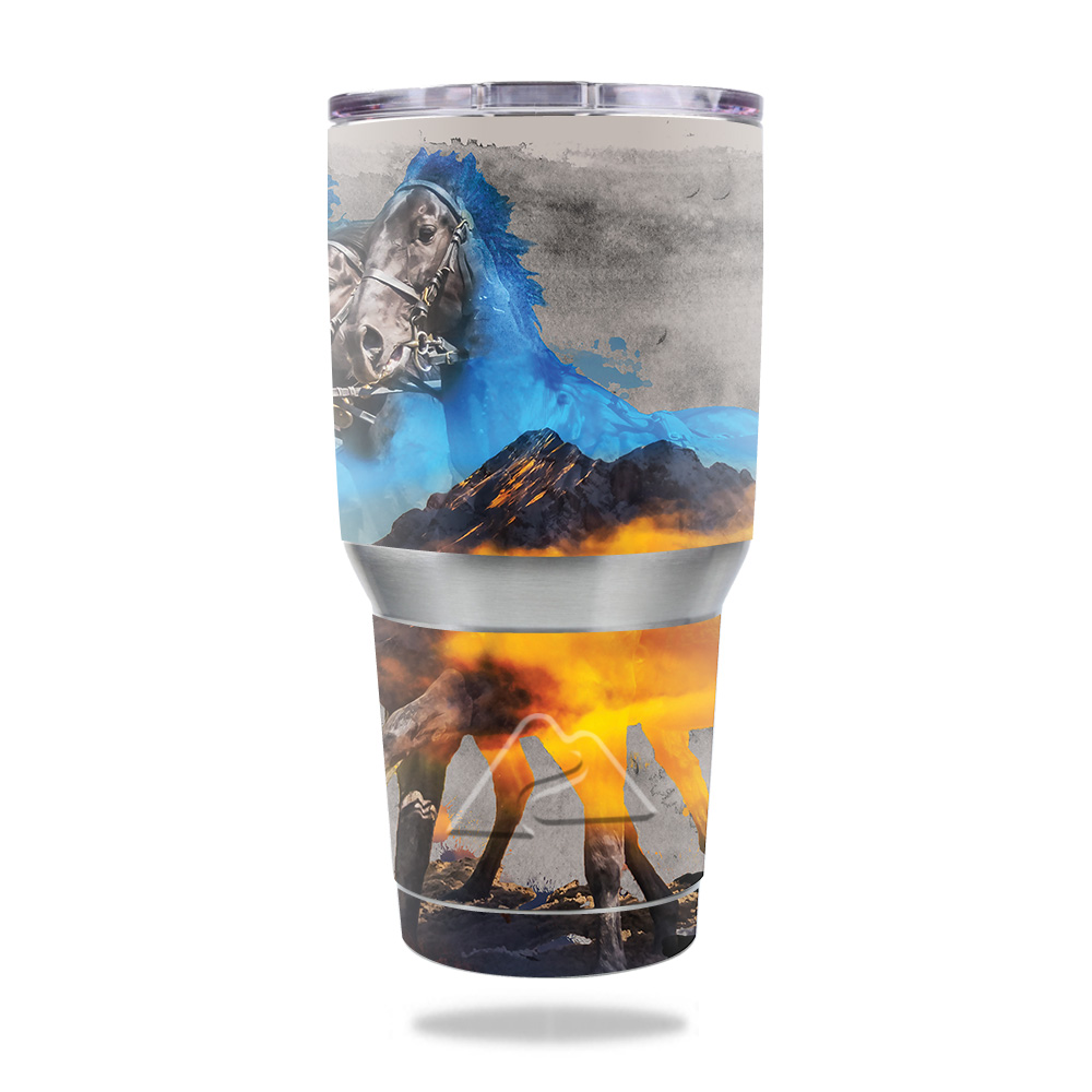 Picture of MightySkins OZTUM30-Mountain Horses Skin for Ozark Trail 30 oz Tumbler - Mountain Horses