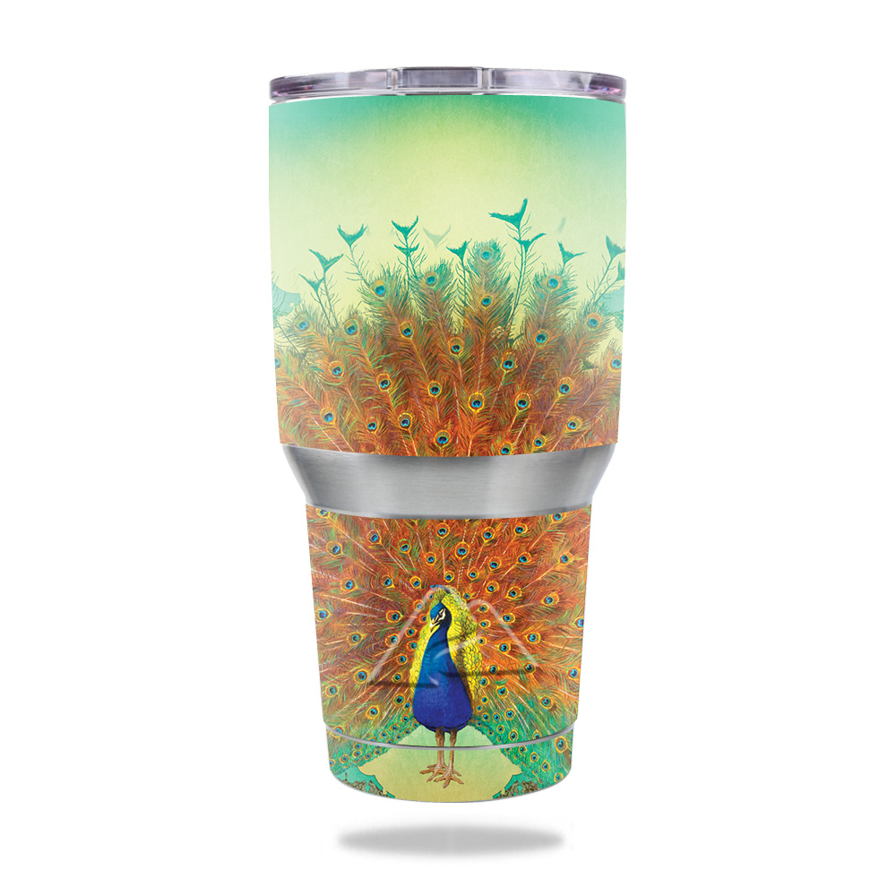 Picture of MightySkins OZTUM30-Pretty Peacock Skin for Ozark Trail 30 oz Tumbler - Pretty Peacock