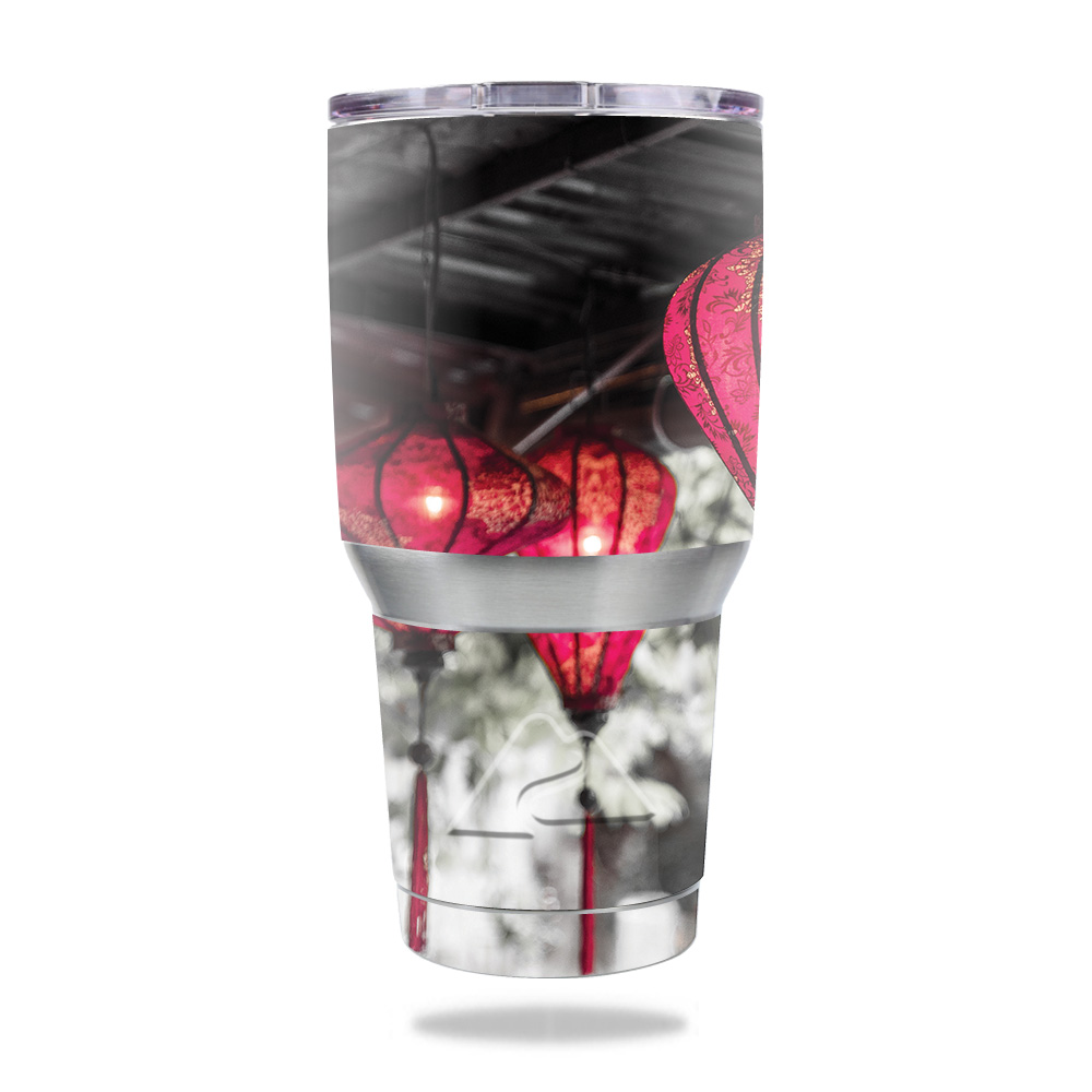 Picture of MightySkins OZTUM30-Red Lanterns Skin for Ozark Trail 30 oz Tumbler - Red Lanterns
