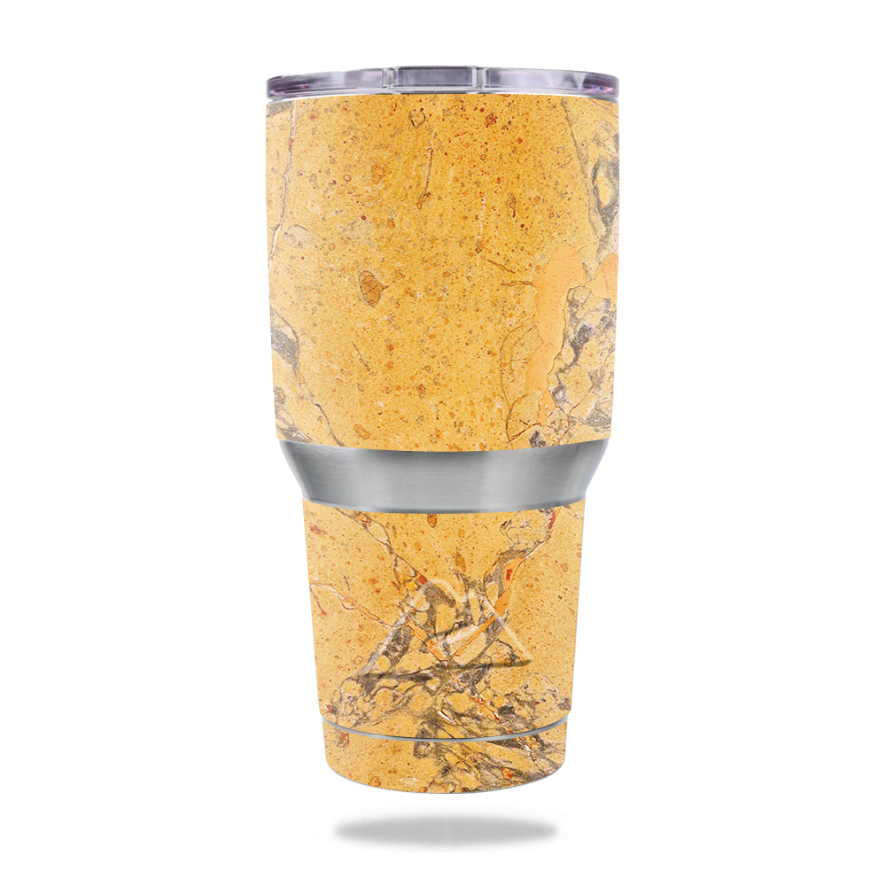 Picture of MightySkins OZTUM30-Saffron Marble Skin for Ozark Trail 30 oz Tumbler - Saffron Marble