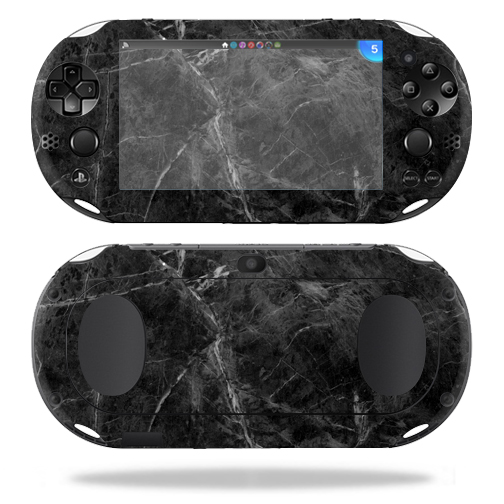 SOPSVITA2-Black Marble Skin for Sony PS Vita Wi-Fi 2nd Gen Wrap Cover Sticker - Black Marble -  MightySkins